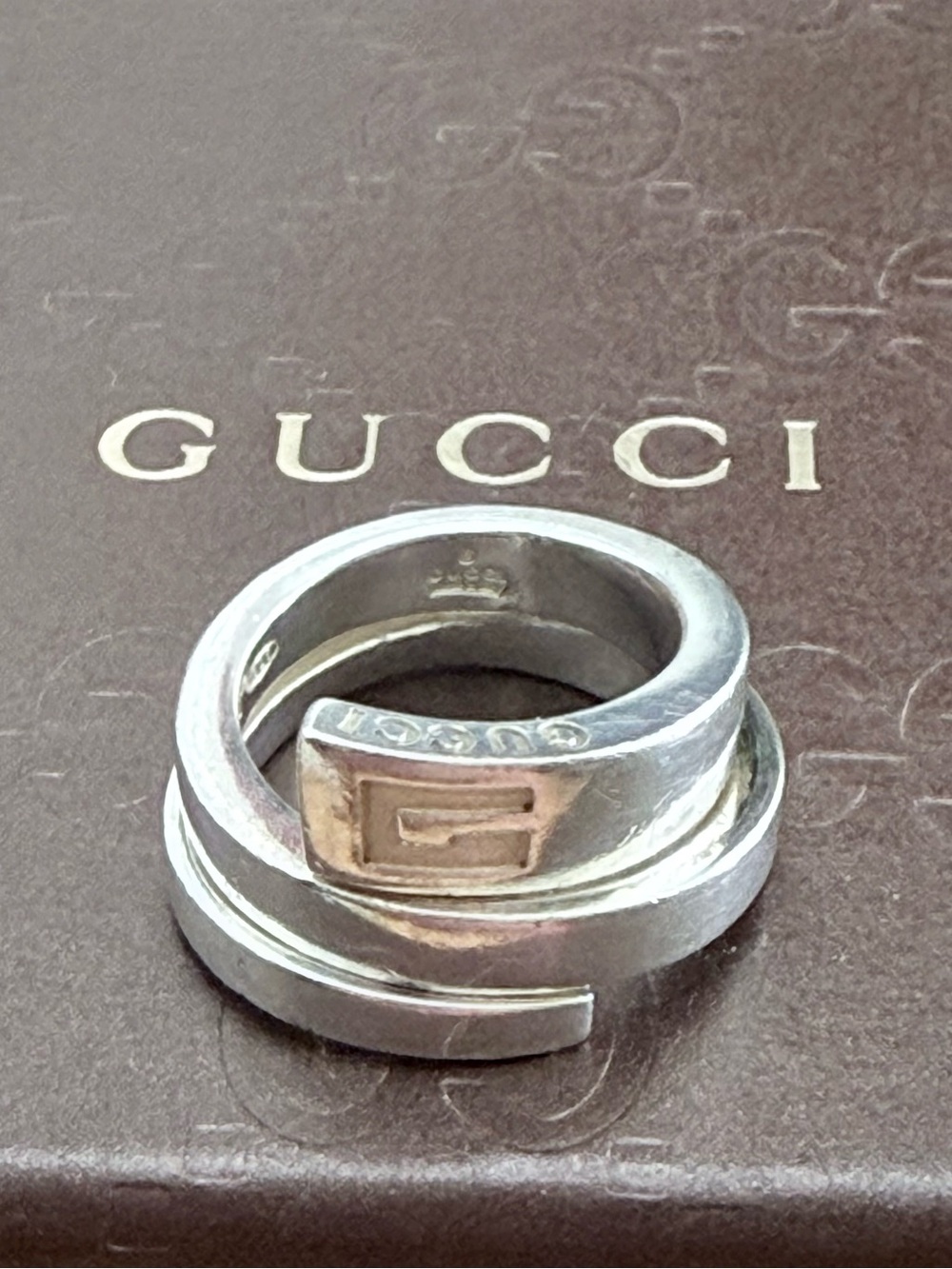 GUCCI Spiral 925 Silver Ring